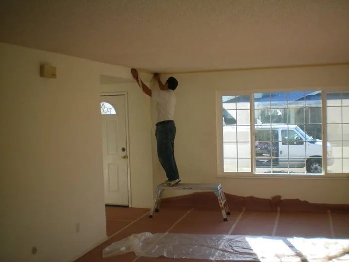Finished ceiling and wall repair